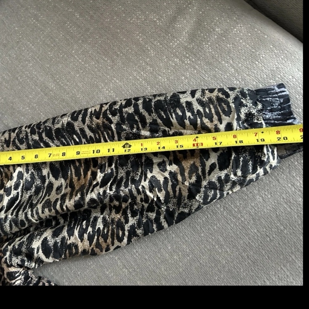 Vintage Leopard Print Oversized Silk Y2K 90’s Grunge Goth Bomber Jacket Size M - Picture 11 of 11